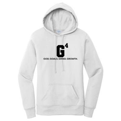 G4 God Goals Grind Growth Funny Christian Women's Pullover Hoodie