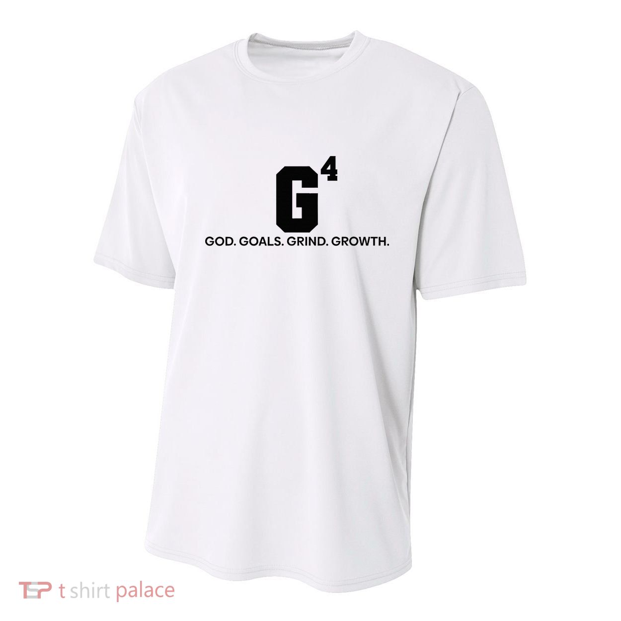G4 God Goals Grind Growth Funny Christian Youth Performance Sprint T-Shirt
