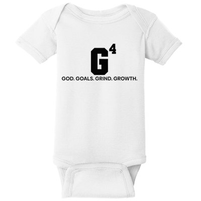 G4 God Goals Grind Growth Funny Christian Baby Bodysuit