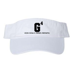 G4 God Goals Grind Growth Funny Christian Valucap Bio-Washed Visor