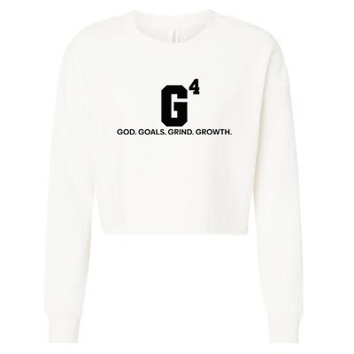 G4 God Goals Grind Growth Funny Christian Cropped Pullover Crew