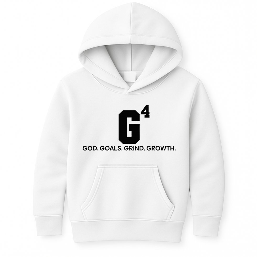 G4 God Goals Grind Growth Funny Christian Kids Hoodie