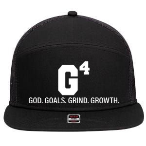 God Goals Grind Growth 7 Panel Mesh Trucker Snapback Hat