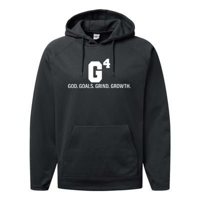 God Goals Grind Growth Performance Fleece Hoodie