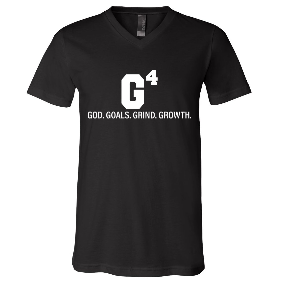 God Goals Grind Growth V-Neck T-Shirt