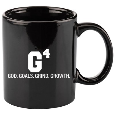 God Goals Grind Growth 11oz C Handle Ceramic Mug