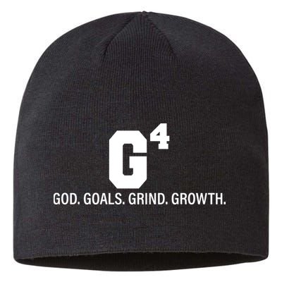 God Goals Grind Growth Sustainable Beanie