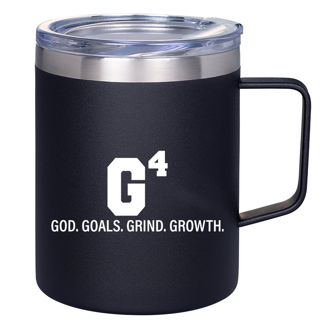 God Goals Grind Growth 12oz Stainless Steel Coffee Mug