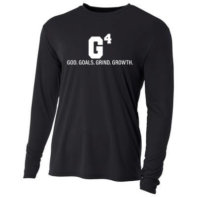 God Goals Grind Growth Cooling Performance Long Sleeve Crew