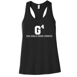 God Goals Grind Growth Women's Racerback Tank