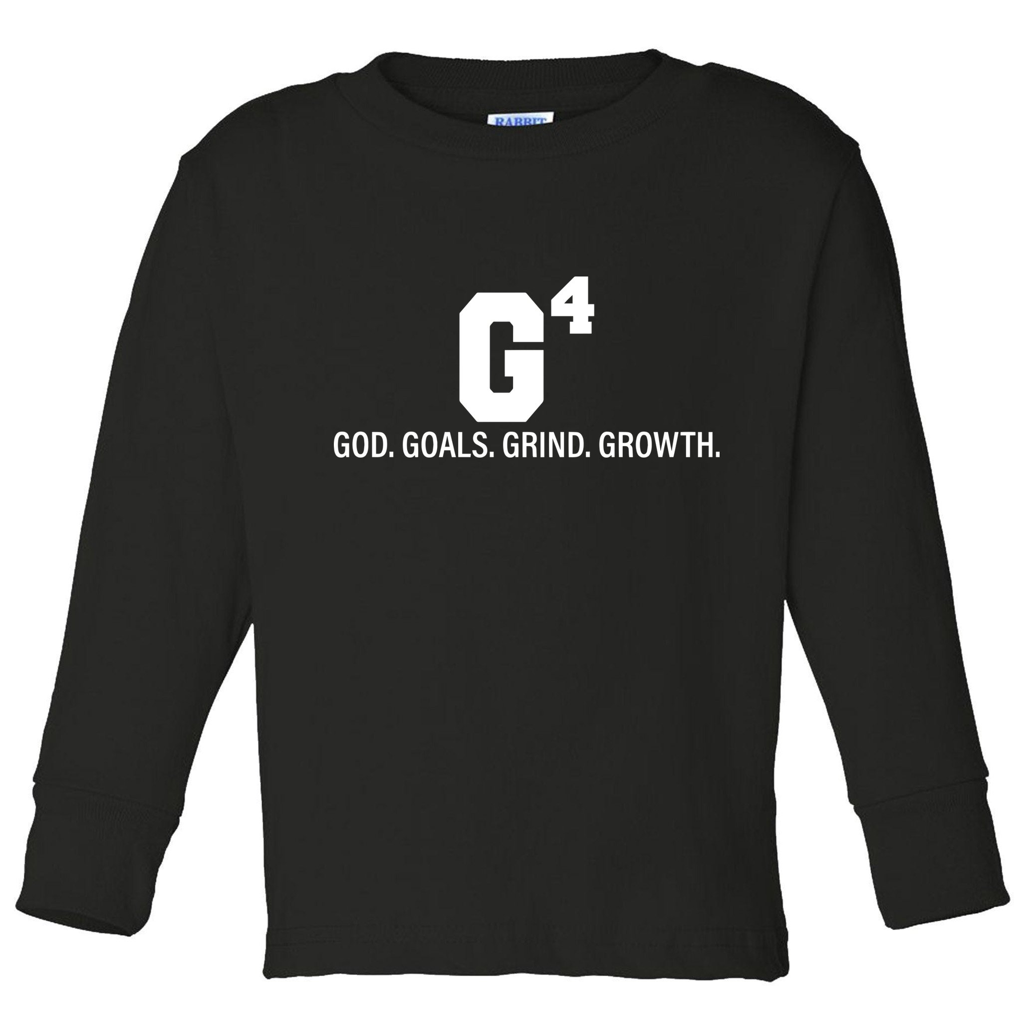 God Goals Grind Growth Toddler Long Sleeve Shirt