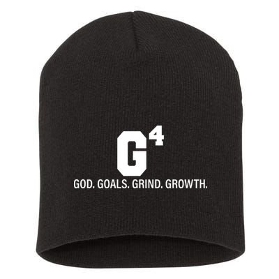 God Goals Grind Growth Short Acrylic Beanie