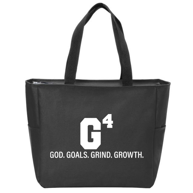God Goals Grind Growth Zip Tote Bag