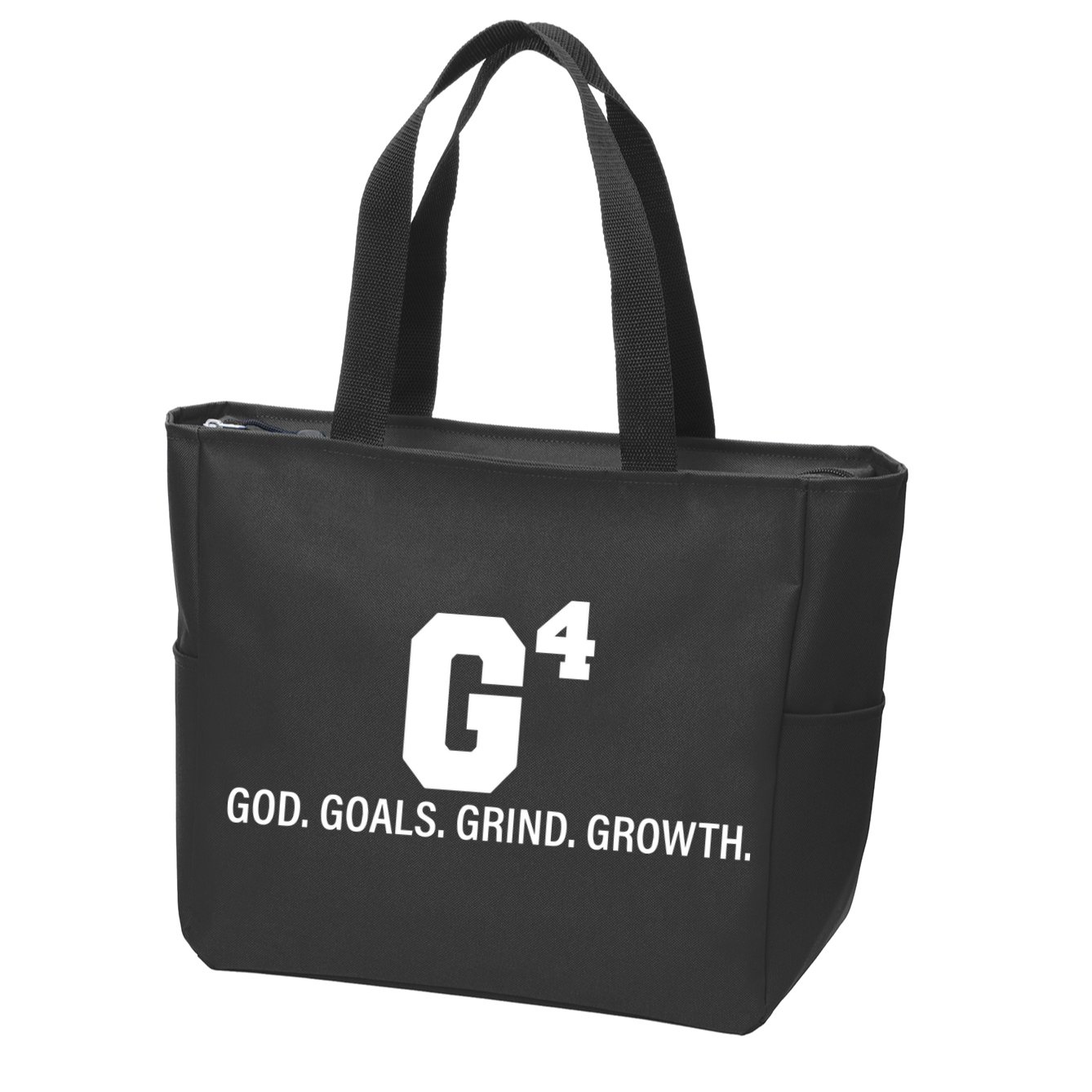 God Goals Grind Growth Zip Tote Bag