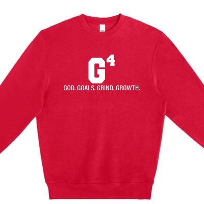 God Goals Grind Growth Premium Crewneck Sweatshirt