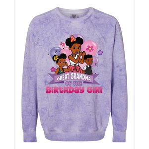 Great Grandma Gracies Corner Birthday Dolls Cute Party Colorblast Crewneck Sweatshirt