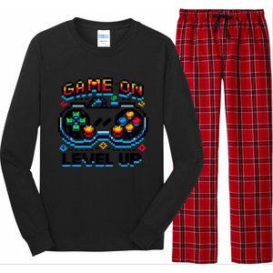 Gamer Gaming Game On Level Up Gift Long Sleeve Pajama Set