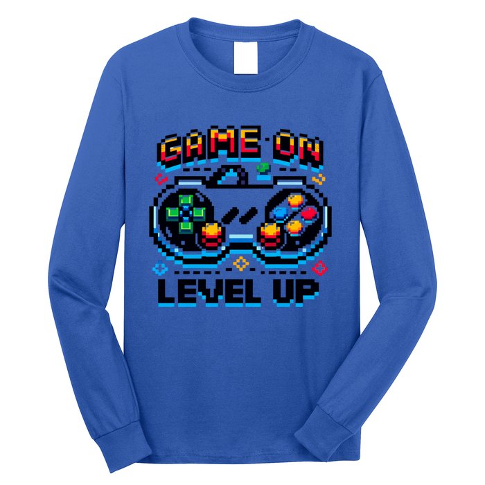 Gamer Gaming Game On Level Up Gift Long Sleeve Shirt