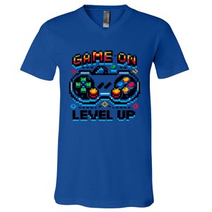 Gamer Gaming Game On Level Up Gift V-Neck T-Shirt