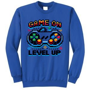 Gamer Gaming Game On Level Up Gift Tall Sweatshirt