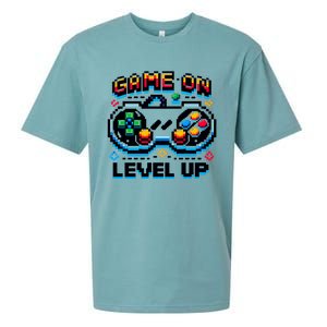 Gamer Gaming Game On Level Up Gift Sueded Cloud Jersey T-Shirt