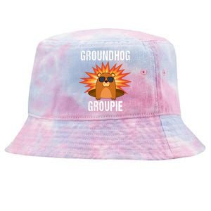 Groundhog Groupie Groundhog Day Party Tie-Dyed Bucket Hat