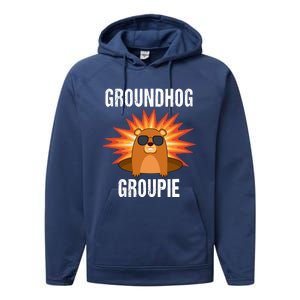 Groundhog Groupie Groundhog Day Party Performance Fleece Hoodie