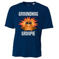 Groundhog Groupie Groundhog Day Party Cooling Performance Crew T-Shirt