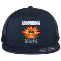 Groundhog Groupie Groundhog Day Party Flat Bill Trucker Hat