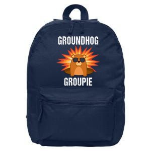 Groundhog Groupie Groundhog Day Party 16 in Basic Backpack