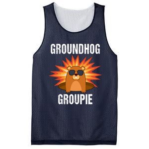 Groundhog Groupie Groundhog Day Party Mesh Reversible Basketball Jersey Tank