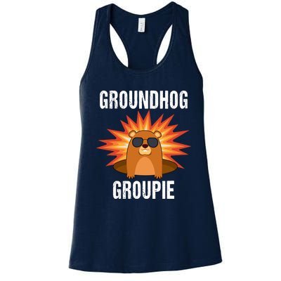 Groundhog Groupie Groundhog Day Party Women's Racerback Tank