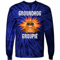 Groundhog Groupie Groundhog Day Party Tie-Dye Long Sleeve Shirt