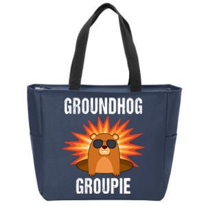 Groundhog Groupie Groundhog Day Party Zip Tote Bag