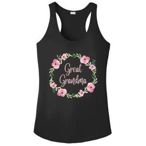 Great Grandma Grandmother Gigi Nana Pregnancy Announcet Gift Ladies PosiCharge Competitor Racerback Tank