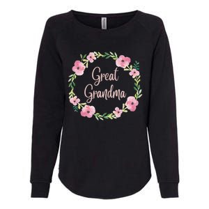 Great Grandma Grandmother Gigi Nana Pregnancy Announcet Gift Womens California Wash Sweatshirt