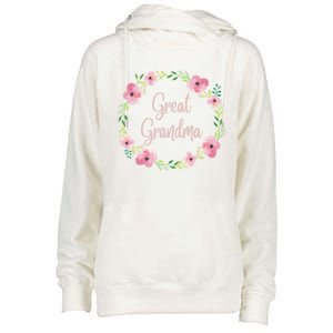 Great Grandma Grandmother Gigi Nana Pregnancy Announcet Gift Womens Funnel Neck Pullover Hood