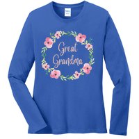 Great Grandma Grandmother Gigi Nana Pregnancy Announcet Gift Ladies Long Sleeve Shirt