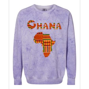 Ghana  Ghana  Ghana Africa Map Kente Colorblast Crewneck Sweatshirt