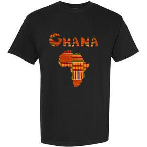 Ghana  Ghana  Ghana Africa Map Kente Garment-Dyed Heavyweight T-Shirt