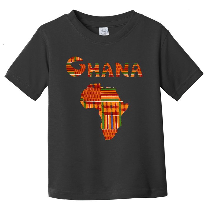 Ghana  Ghana  Ghana Africa Map Kente Toddler T-Shirt