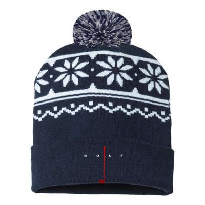 Golfer Golf Gift USA-Made Snowflake Beanie