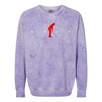 Golfer Golf Colorblast Crewneck Sweatshirt