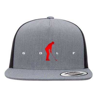 Golfer Golf Flat Bill Trucker Hat