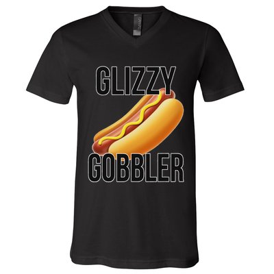 Glizzy Gobbler Glizzy Hot Dogs Glizzy Gang V-Neck T-Shirt