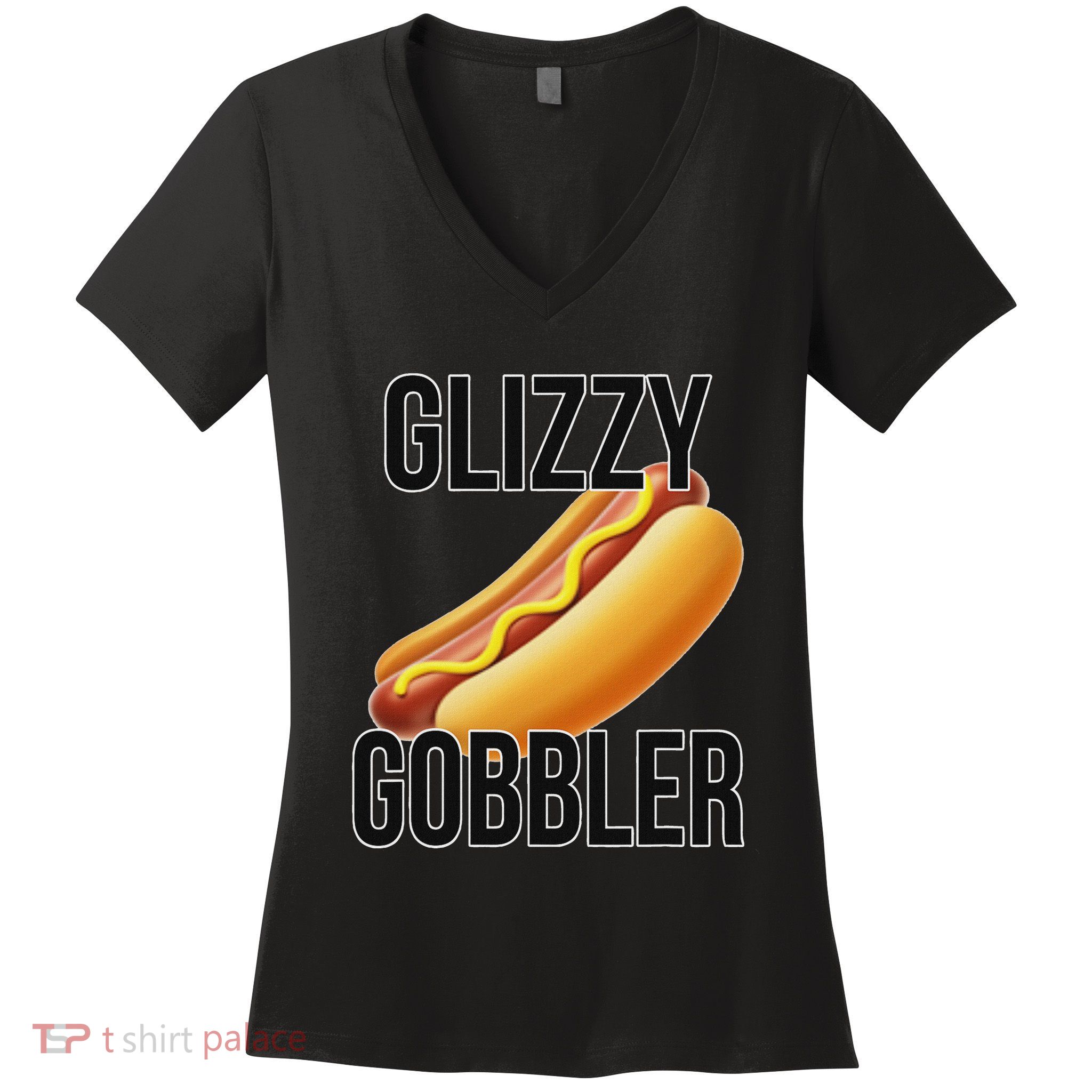 Glizzy Gobbler Glizzy Hot Dogs Glizzy Gang Women's V-Neck T-Shirt