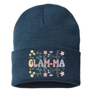 Groovy GlamMa Grandmother Flowers GlamMa Grandma Sustainable Knit Beanie