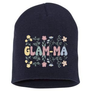 Groovy GlamMa Grandmother Flowers GlamMa Grandma Short Acrylic Beanie