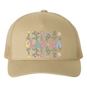 Groovy GlamMa Grandmother Flowers GlamMa Grandma Yupoong Adult 5-Panel Trucker Hat