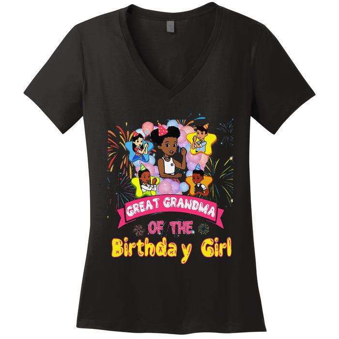 Great Grandma GracieS Corner Birthday Dolls Cute Party Gift Women's V-Neck T-Shirt